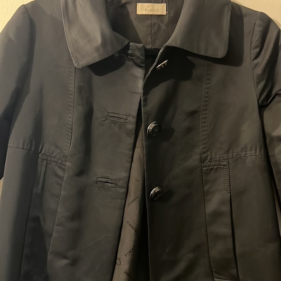 Pinko Black Rain Jacket - Picture 3 of 4